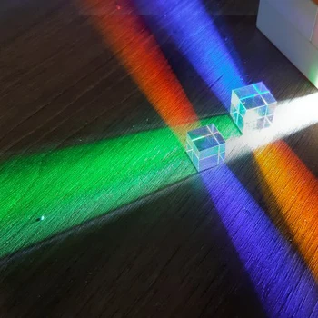 45mm küp ışık yaratıcı hediye Büyük Boy Mükemmel Optik Popüler Bilim Özelleştirilmiş Prizma Renk Küp Prizma Vitray