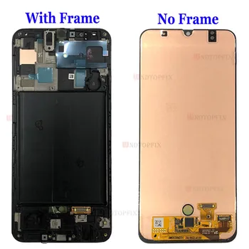 Için Samsung Galaxy A50 SM-A505FN / DS A505F / DS A505 lcd ekran dokunmatik ekranlı sayısallaştırıcı grup Için Çerçeve İle Samsung A50 Lcd