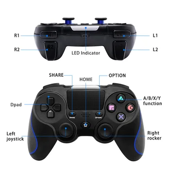 PS4 Denetleyici Gamepad için Bluetooth uyumlu Kablosuz Titreşim Joystick Kablosuz PS3 / PS4 / PC / TV Oyun Konsolu Pad Kolu