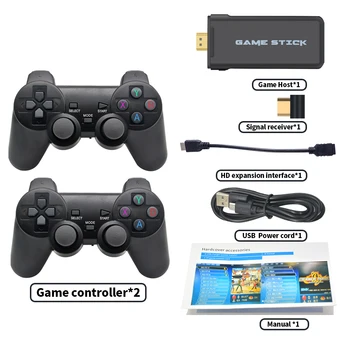 Taşınabilir 4 K TV video oyunu Konsolu İle 2.4 G Kablosuz Denetleyici Desteği CPS PS1 Klasik Oyunlar Retro Oyun Konsolu HDMI Çıkışı