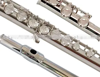 Yeni enstrüman oyma flüt 16 delik artı E tuşu gümüş kaplama C ton dudak bakımı oyma flüt
