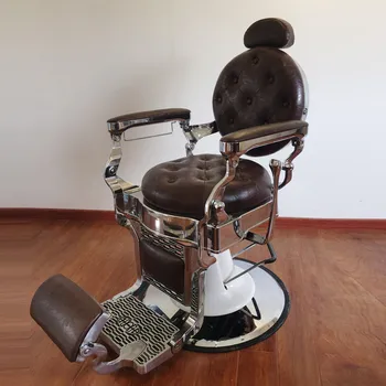 Retro yağ uçlu berber koltuğu berber koltuğu popüler kuaförlük koltuğu